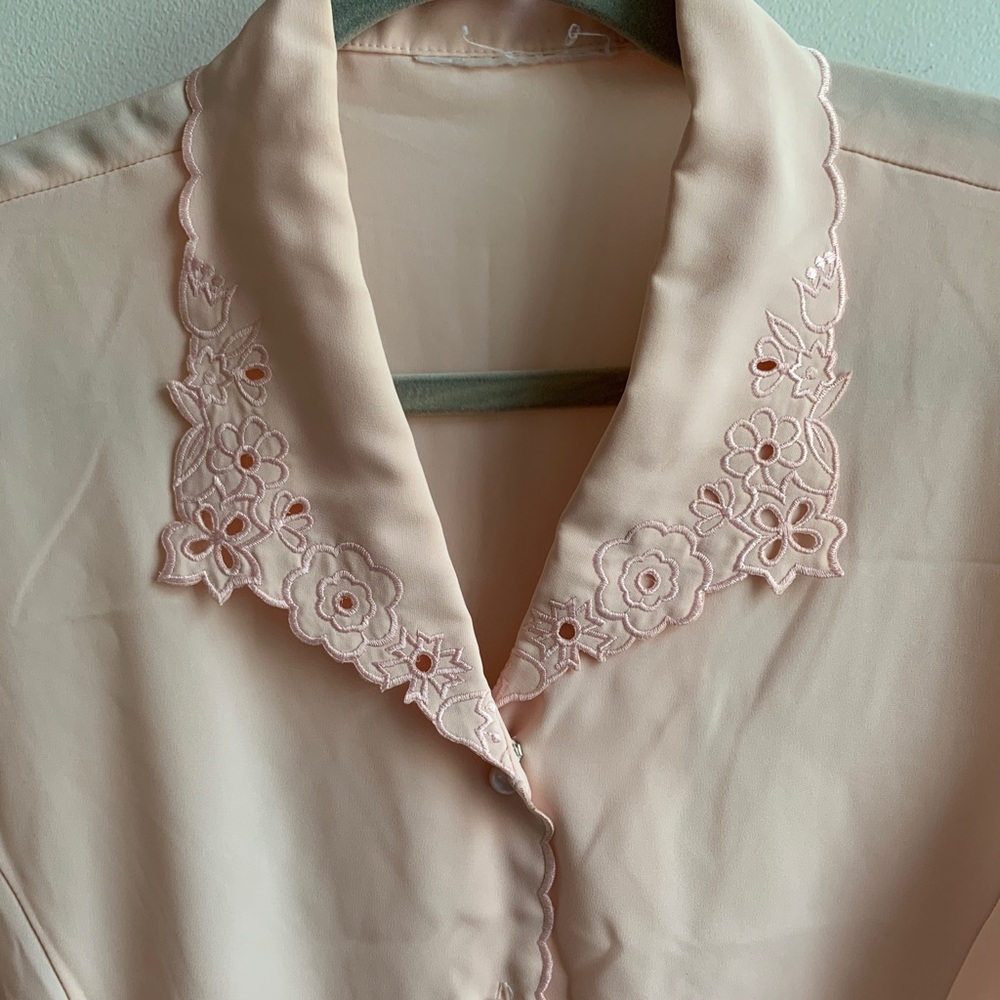 Sheer Pink Button Down - image 2